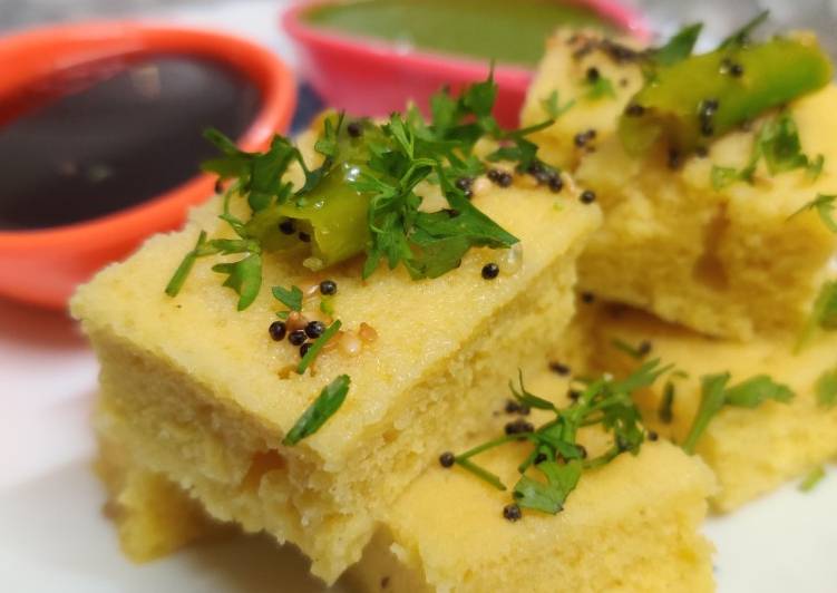 Steps to Prepare Any-night-of-the-week Dhokla (instant dhokla)