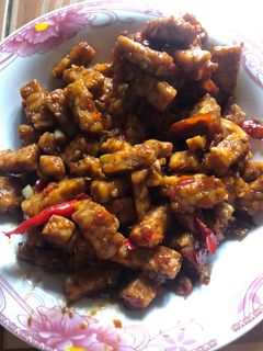 Foto resep Orek tempe gurih pedas murah simple