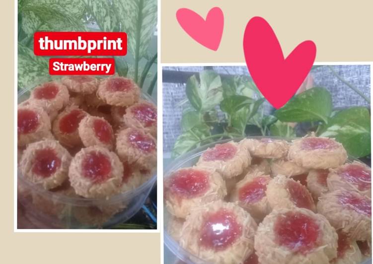 Resep Thumbprint cookies strawberry Anti Gagal