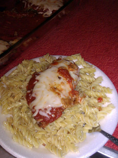 A picture of Chicken Parmigiana.