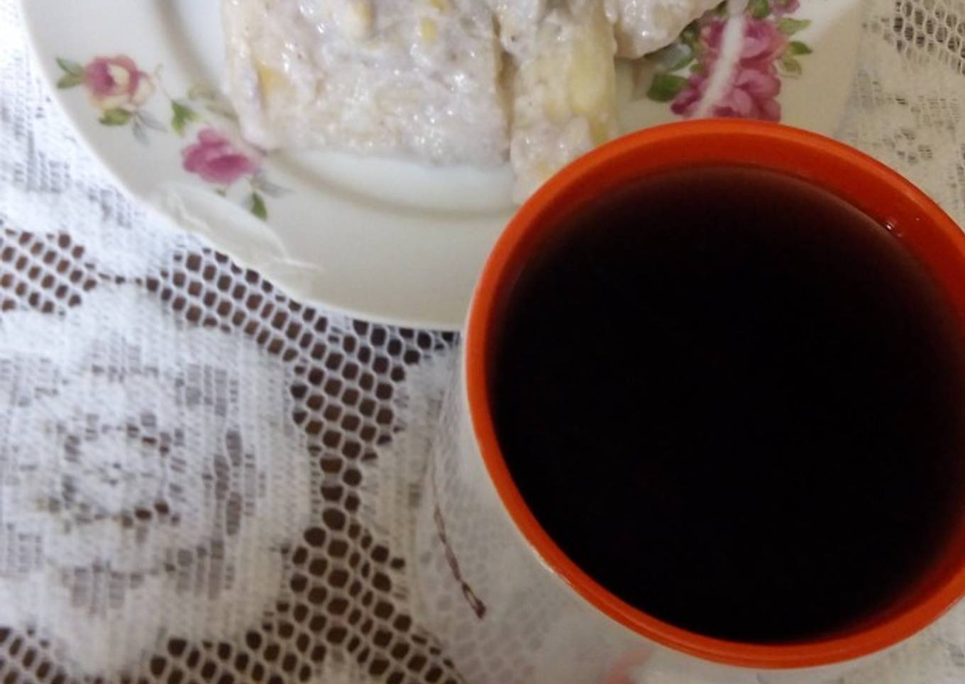 Cassava bananas in coconut milk
