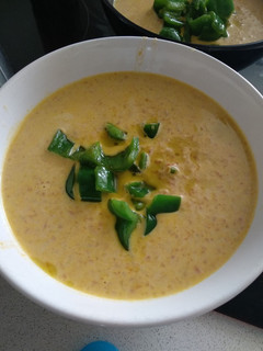 Una foto de Crema de zanahoria con berenjena y mascarpone en Monsieur cuisine