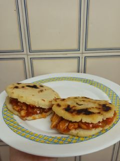 Una foto de Arepas