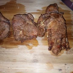 Pan fried pork A picture of Pan fried pork.