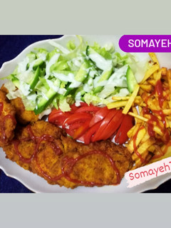 عکسی از دستور شنیسل مرغ
