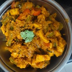 A picture of Schezwan paneer capsicum.