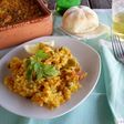 Arroz al horno con verduras y lomo