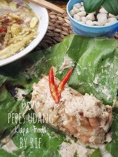 Foto resep Pepes Udang Kelapa Muda (Botok Udang)