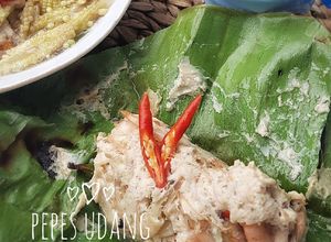 Foto resep Pepes Udang Kelapa Muda (Botok Udang)