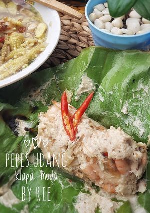 Foto resep Pepes Udang Kelapa Muda (Botok Udang)