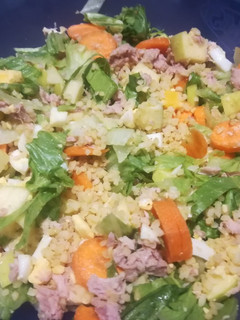 Una foto de Ensalada de bulgur al curry