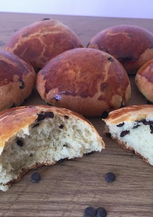 Une photo de Brioches aux pépites de chocolat