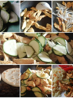 Una foto de Pollo con Zucchini