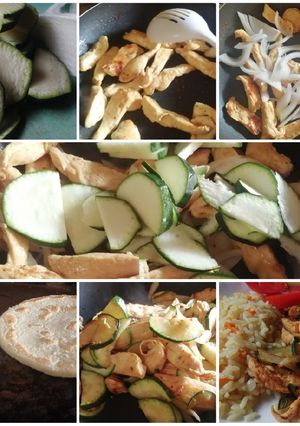 Una foto de Pollo con Zucchini