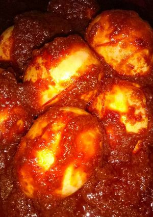 Foto resep Telur Masak Habang Banjar