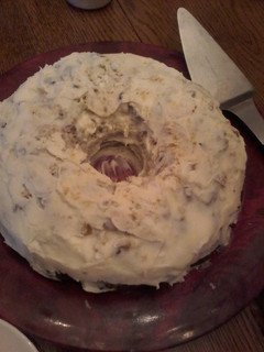 A picture of Granny's Sock It To Me Cake with Cream Cheese Frosting.