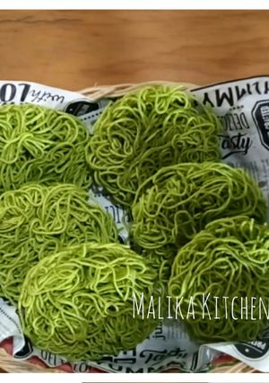Foto resep Homemade Mie Hijau Kering tahan 1 bulan