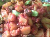 Kentang petai ati balado