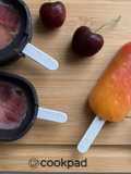 Polo de zumo de naranja y cerezas 🍒