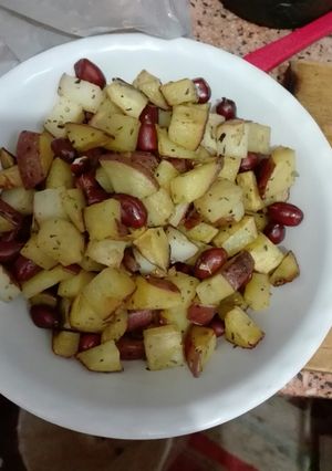 Una foto de Papas con maní