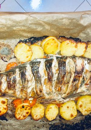 Фото Карпик в духовочке очень вкусно и сытно.