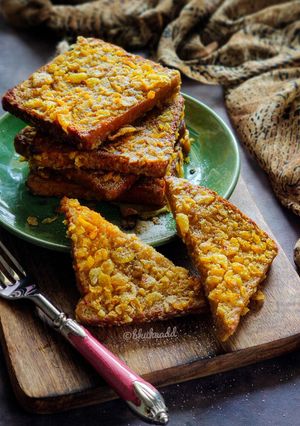 A picture of Cornflakes french toast.