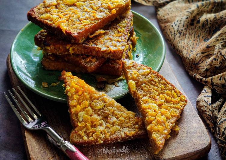 Steps to Make Super Quick Homemade Cornflakes french toast