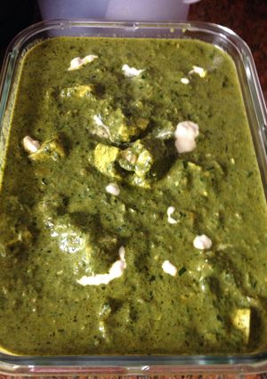 A picture of Palak Paneer.