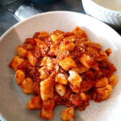 A picture of Vale's ragu and gnocchi.