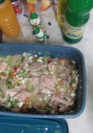 Una foto de Lengua a la vinagreta