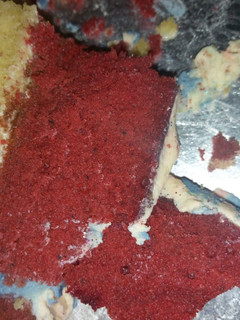 A picture of My red velvet cake.