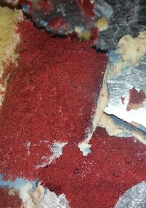 A picture of My red velvet cake.