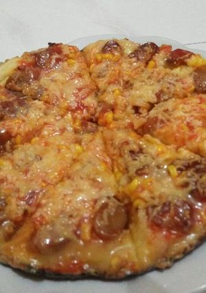 Foto resep Pizza teflon topping Sosis jagung manis