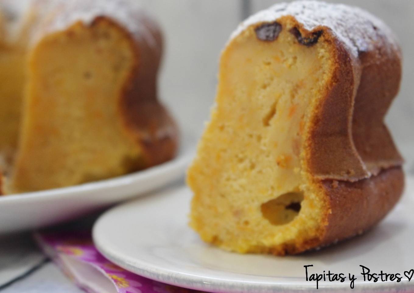 Bizcocho de calabaza y pasas