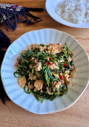 Foto resep Sambal Tempe Kangkung