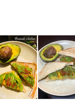 A picture of Healthy avocado sand witch🥪🥑.