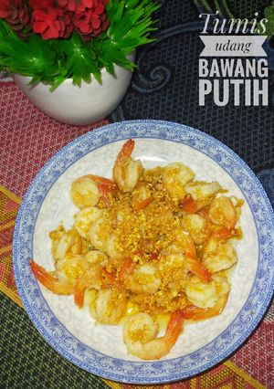 Foto resep Tumis udang bawang putih