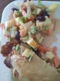 Ensalada dulce con arándanos y zanahoria