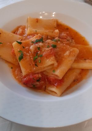 Foto di Paccheri al sugo rosso