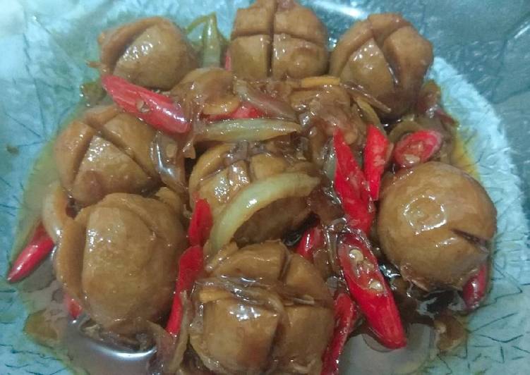 Baso goreng asem manis pedas