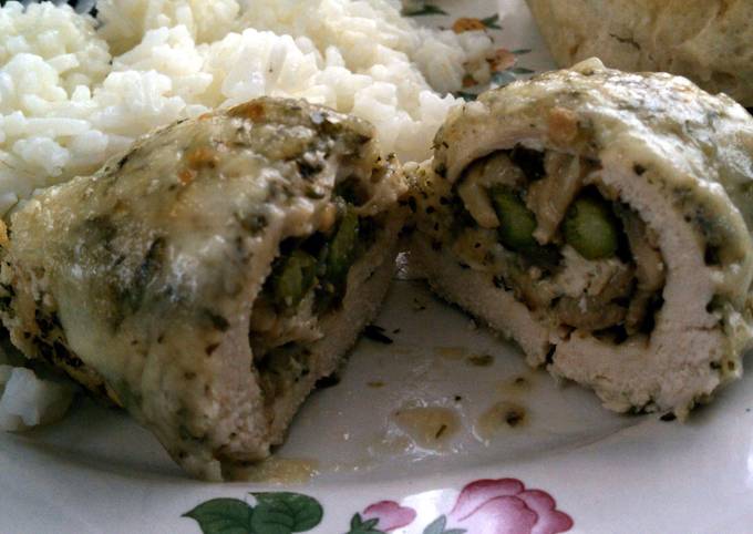 Steps to Make Award-winning Asparagus Stuffed Chicken