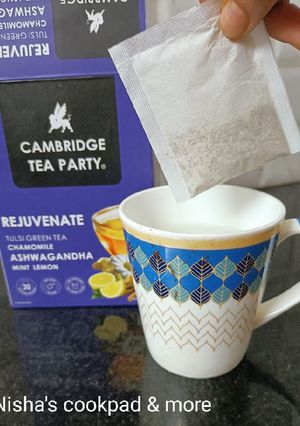 A picture of Chamomile ashwagandha mint lemon tea.