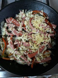 Una foto de Fajitas de salchichas