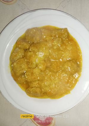 Foto di Gnocchi di carote e farina integrale con crema di peperoni e curry