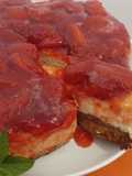 New York Cheesecake con salsa de fresas