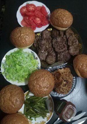 صورة لوصفة برغر شغل ادي