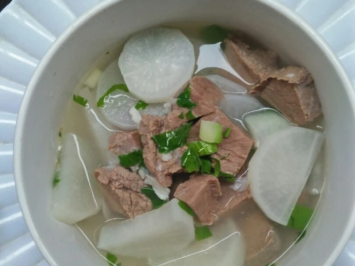 Cara Mudah Menyiapkan Resep Sup Lobak Sapi Bening Anti Ribet, Enak