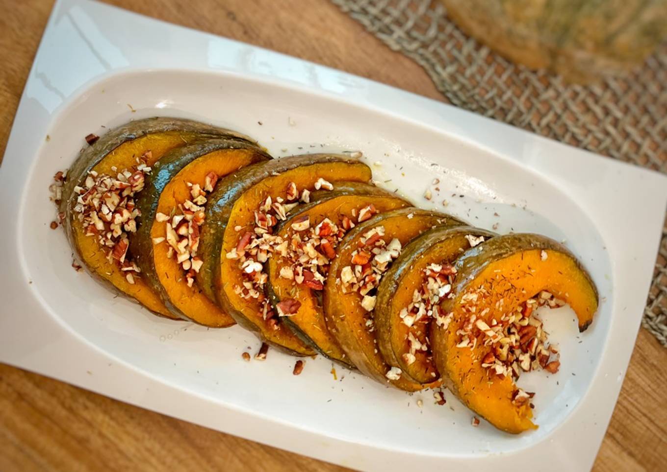 Calabazas asadas con miel y nueces