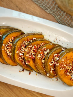 Una foto de Calabazas asadas con miel y nueces