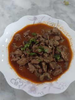 صورة لوصفة كبدة دجاج مشرملة